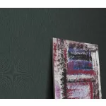 Fekete csillogó texturált egyszínű (lángálló, mosható) vlies-vinyl tapéta