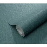 Petrolzöld csillogó texturált egyszínű (lángálló, mosható) vlies-vinyl tapéta