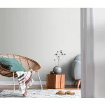 Fehér/halványszürke csillogó texturált egyszínű (lángálló, mosható) vlies-vinyl tapéta