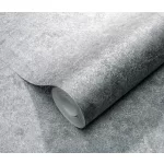 Ezüst kőhatású texturált egyszínű (lángálló, mosható) vlies-vinyl tapéta