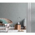 Ezüst kőhatású texturált egyszínű (lángálló, mosható) vlies-vinyl tapéta