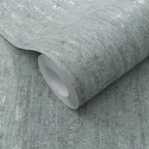 Secret Garden: Pasztell petrol márvány hatású (lángálló, mosható) vlies-vinyl tapéta