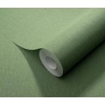 Levélzöld texturált egyszínű (lángálló, mosható) vlies-vinyl tapéta