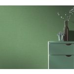 Levélzöld texturált egyszínű (lángálló, mosható) vlies-vinyl tapéta