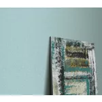 Halványkék texturált egyszínű (lángálló, mosható) vlies-vinyl tapéta