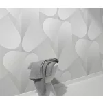 Elysium 70's évek fehér/h.szürke metálos (lángálló, mosható) vlies-vinyl tapéta