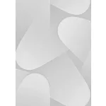 Elysium 70's évek fehér/h.szürke metálos (lángálló, mosható) vlies-vinyl tapéta