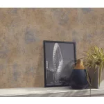 Elle Decoration 4 betonmintás arany-enyhén s.kékes (lángálló, mosható) vlies-vinyl tapéta