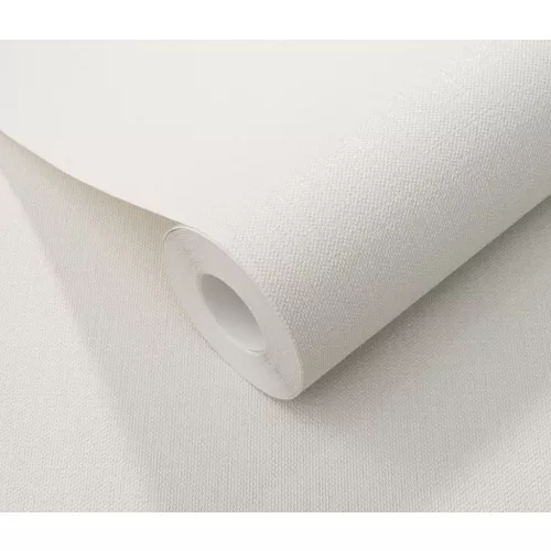 Elle Decoration 4 Törtfehér egyszínű textilhatású (lángálló, mosható) vlies-vinyl tapéta