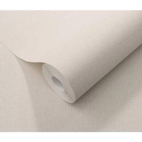 Elle Decoration 4 Halványbézs egyszínű textilhatású (lángálló, mosható) vlies-vinyl tapéta