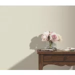 Krém lenes keresztszövés-textúrájú egyszínű (lángálló, mosható) vlies-vinyl tapéta