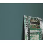 Elle Decoration 4 Petrolzöld egyszínű textilhatású (lángálló, mosható) vlies-vinyl tapéta