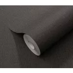 Elle Decoration 4 Sötétszürkés-barna egyszínű textilhatású (lángálló, mosható) vlies-vinyl tapéta
