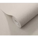 Taupe lenes keresztszövés-textúrájú egyszínű (lángálló, mosható) vlies-vinyl tapéta