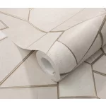 Elle Decoration 4 Krém-fehér-arany modern mintás (lángálló, mosható) vlies-vinyl tapéta