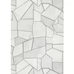 Elle Decoration 4 Fehér-szürke-ezüst modern mintás (lángálló, mosható) vlies-vinyl tapéta