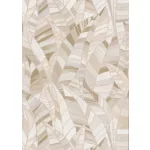 Elle Decoration 4 Bézs-krém levél mintás (lángálló, mosható) vlies-vinyl tapéta