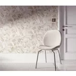 Elle Decoration 4 Bézs-krém levél mintás (lángálló, mosható) vlies-vinyl tapéta