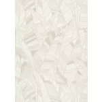 Elle Decoration 4 Törtfehér-gyöngyház levél mintás (lángálló, mosható) vlies-vinyl tapéta