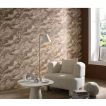 Elle Decoration 4 Terracotta-bronzos márvány mintás (lángálló, mosható) vlies-vinyl tapéta
