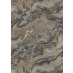 Elle Decoration 4 Barnásszürke-arany márvány mintás (lángálló, mosható) vlies-vinyl tapéta