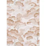 Elle Decoration 4 Fehér-bronz fa és levél mintás (lángálló, mosható) vlies-vinyl tapéta