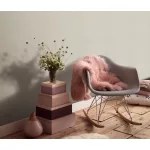 Szürkés-bézs lenes textúrájú egyszínű (lángálló, mosható) vlies-vinyl tapéta