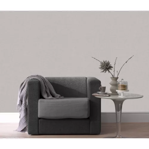 Szürke lenes textúrájú egyszínű (lángálló, mosható) vlies-vinyl tapéta