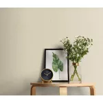 Bézs lenes textúrájú egyszínű (lángálló, mosható) vlies-vinyl tapéta