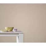 Melegbézs lenes textúrájú egyszínű (lángálló, mosható) vlies-vinyl tapéta