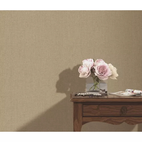 Arany lenes textúrájú egyszínű (lángálló, mosható) vlies-vinyl tapéta