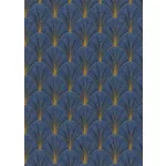 Elle Decoration 4 Kék-arany art decol mintás (lángálló, mosható) vlies-vinyl tapéta