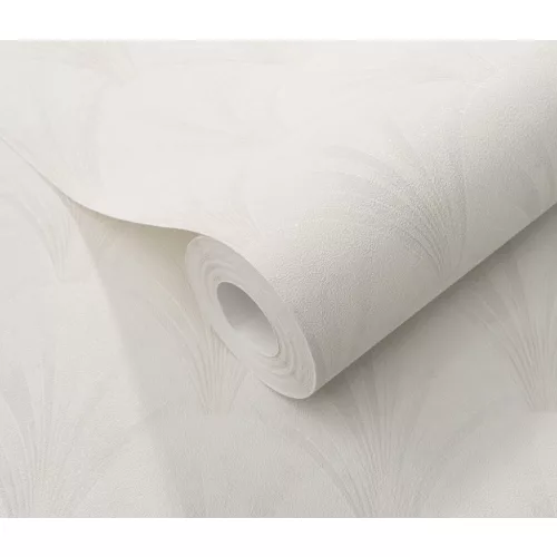 Elle Decoration 4 Törtfehér-gyöngyház art deco mintás (lángálló, mosható) vlies-vinyl tapéta