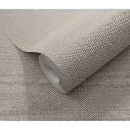   Opus: Taupe textilhatású egyszínű (mosható) vlies alapon hab felületű tapéta
