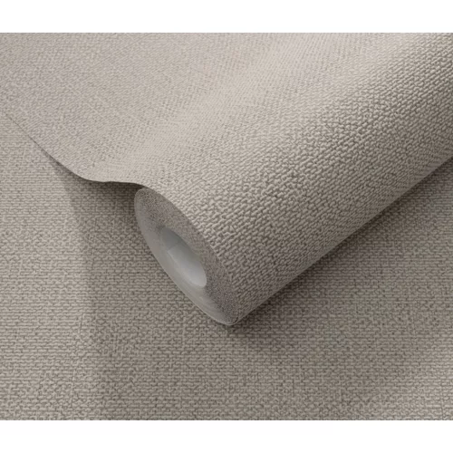 Opus: Taupe textilhatású egyszínű (mosható) vlies alapon hab felületű tapéta