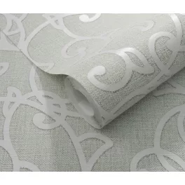   Opus: Zöld klasszikus ornamentika (mosható) vlies alapon hab felületű tapéta