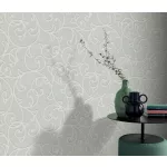 Opus: Zöld klasszikus ornamentika (mosható) vlies alapon hab felületű tapéta