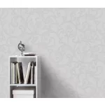 Opus: Világosszürke klasszikus ornamentika (mosható) vlies alapon hab felületű tapéta