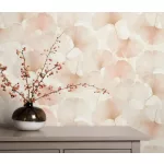 Elysium barackos szaténfényű Ginkgo Biloba (lángálló, mosható) vlies-vinyl tapéta