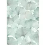 Elysium halványkékes szaténfényű Ginkgo Biloba (lángálló, mosható) vlies-vinyl tapéta