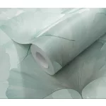 Elysium halványkékes szaténfényű Ginkgo Biloba (lángálló, mosható) vlies-vinyl tapéta