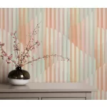 Elysium Futura fényes rózsaszínes kékes (lángálló, mosható) vlies-vinyl tapéta