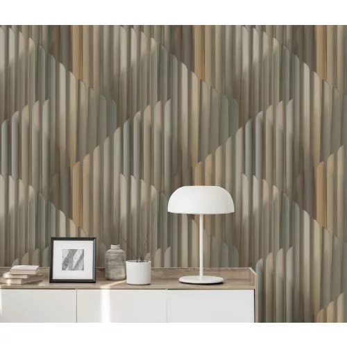 Elysium Futura fényes arany-barna (lángálló, mosható) vlies-vinyl tapéta