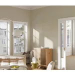 Elysium enyhén csillogó egyszínű bézs (lángálló, mosható) vlies-vinyl tapéta