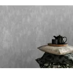 Elysium enyhén csillogó egyszínű szürke (lángálló, mosható) vlies-vinyl tapéta