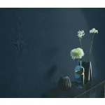 Elysium enyhén csillogó egyszínű éjkék (lángálló, mosható) vlies-vinyl tapéta