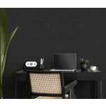 Elysium enyhén csillogó egyszínű sötétbarna-fekete (lángálló, mosható) vlies-vinyl tapéta