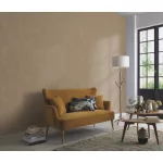 Natúros barna betonmintás (lángálló, mosható) vlies-vinyl tapéta