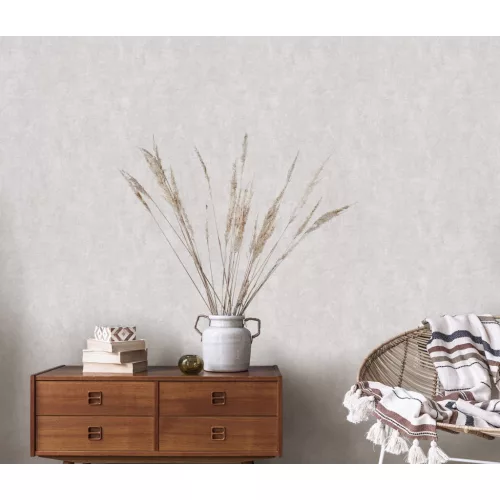 Világos szürke betonmintás (lángálló, mosható) vlies-vinyl tapéta