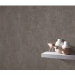Sötétebb barnás-szürkés betonmintás (lángálló, mosható) vlies-vinyl tapéta